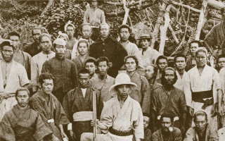 Colonos japoneses en el Pueblo de Koga.
(Foto: Sra. Hanako Koga/Compañía Asahi Shimbun)